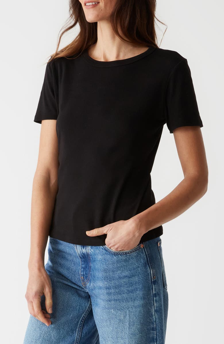 Michael Stars Mady Crew Neck T-Shirt, Alternate, color, Black
