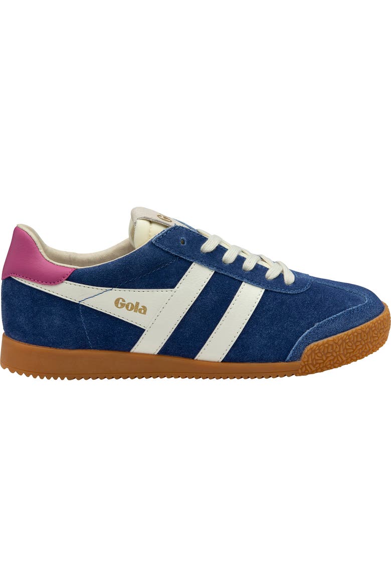 elan tobacco and white color block suede leather sneakers Gola Women's - Brown - Low-top Sneakers The durable rubber sole provides excellent grip and traction on various surfaces Gola Elan Sun/White - Color