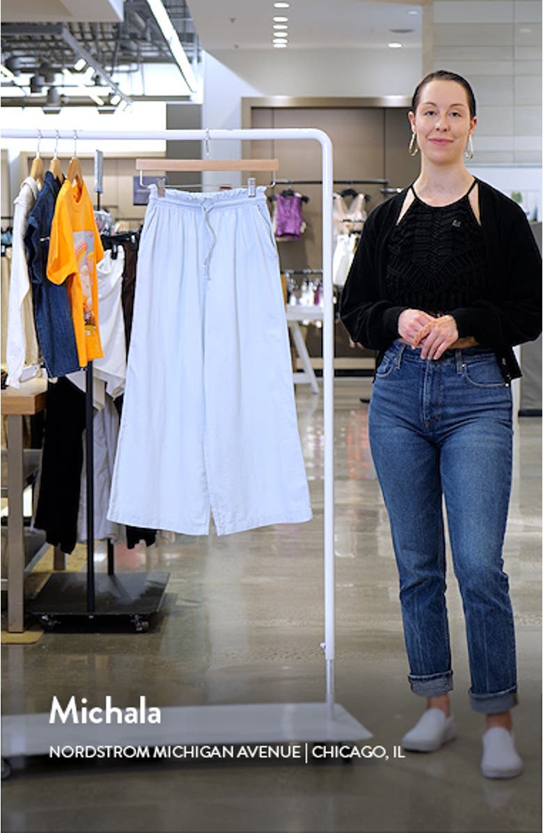 Kids' Wide Leg Paperbag Waist Pants, sales video thumbnail