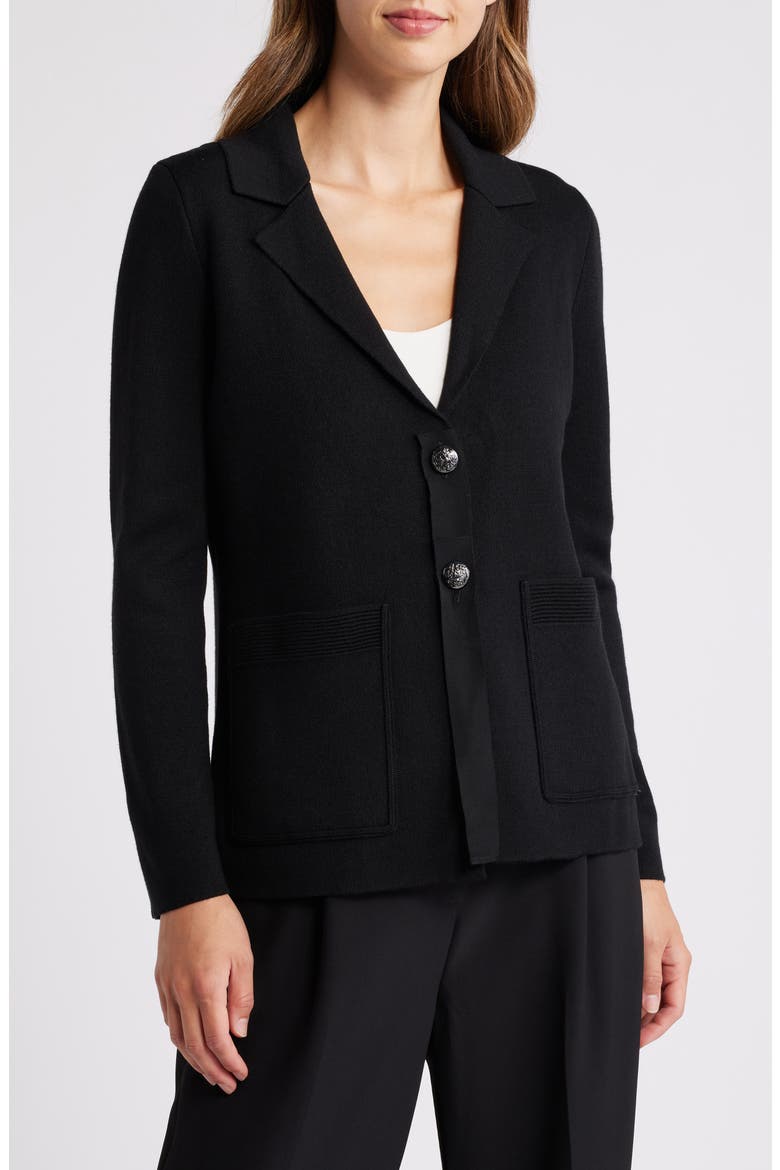 Clove Wool Blend Cardigan, Main, color, BLACK