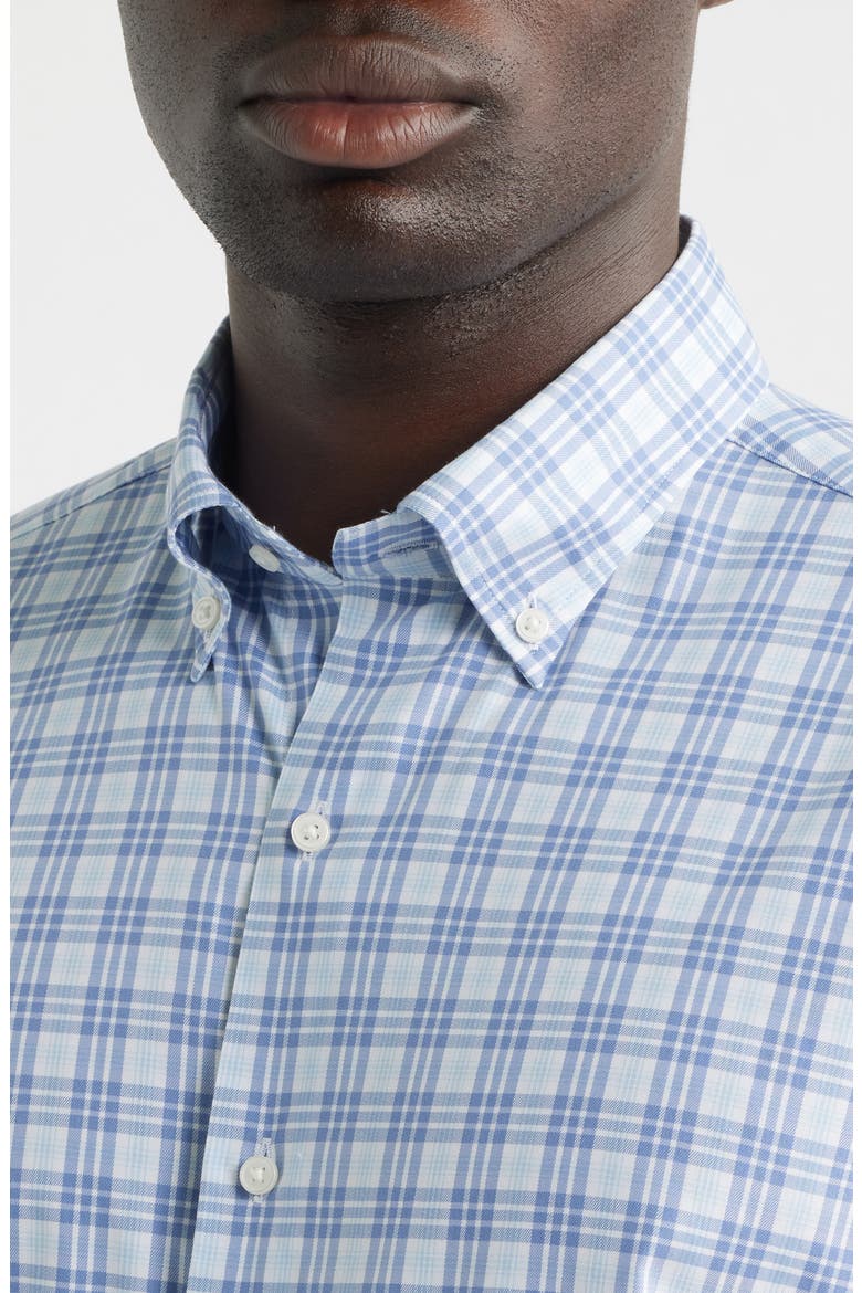 Shane Performance Twill Button-Down Shirt, Alternate, color, BLUE FROST