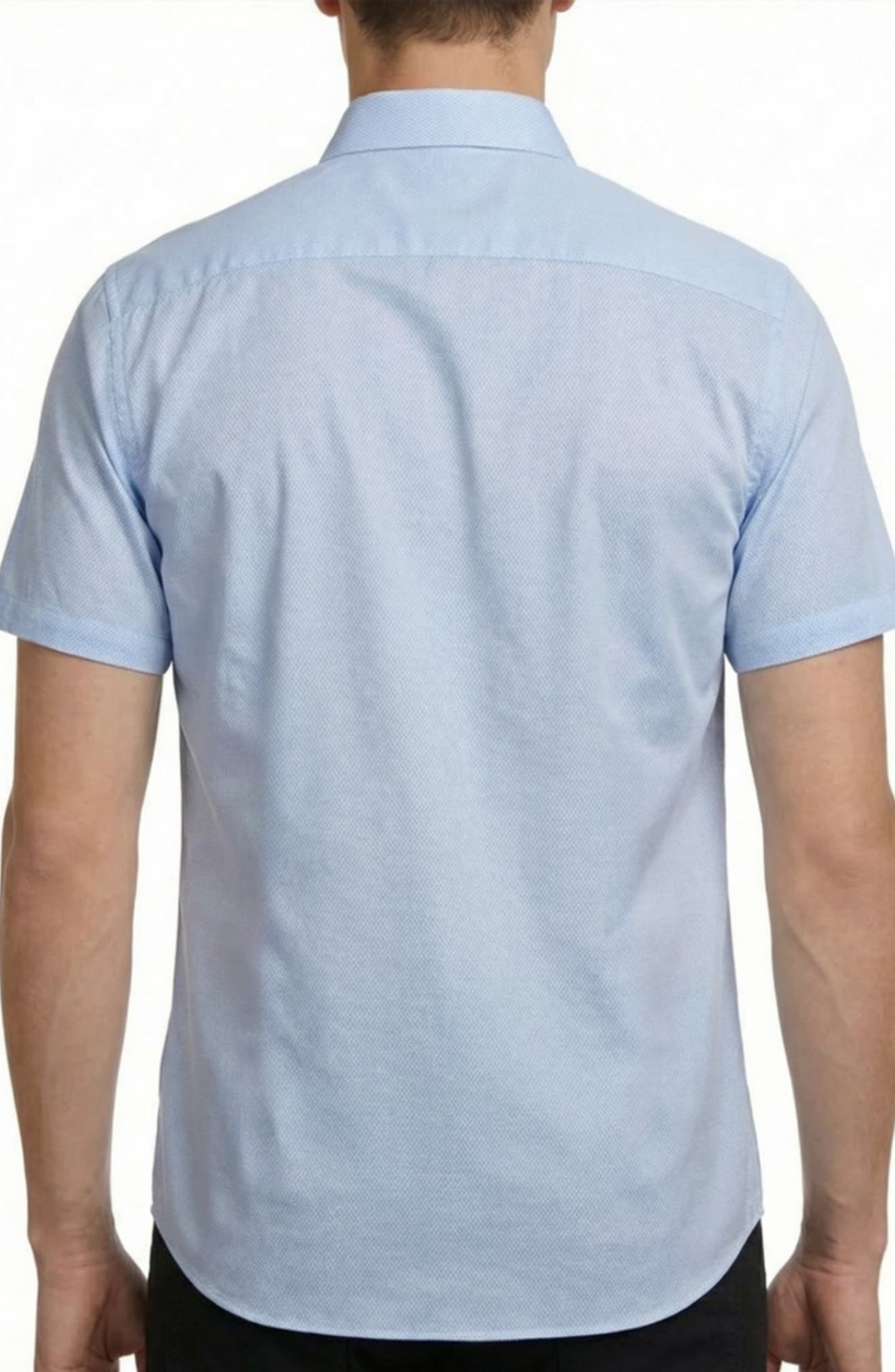 Geo Print Short Sleeve Stretch Button-Up Shirt - image 2