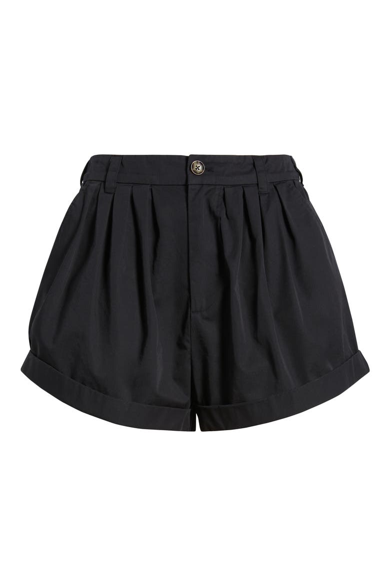 Paige Cotton Shorts, Alternate, color, BLACK