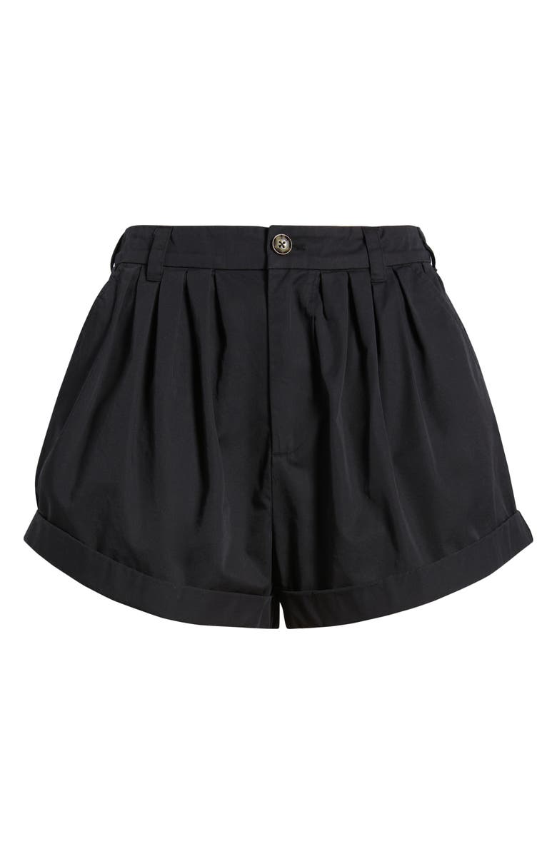 DÔEN Paige Cotton Shorts, Alternate, color, Black