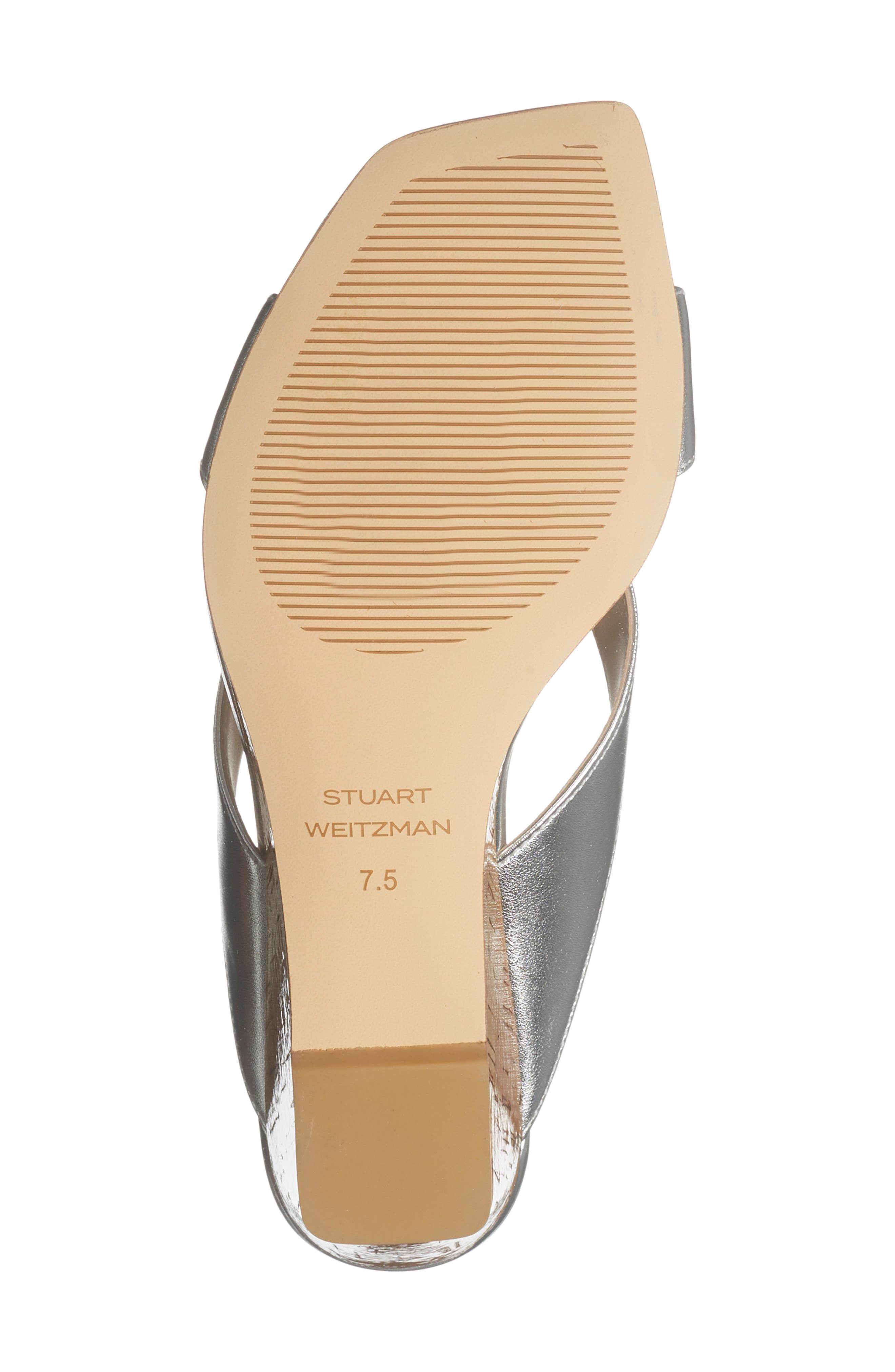 Stuart Weitzman Miami Wedge Slide Sandal, Alternate, color, Silver