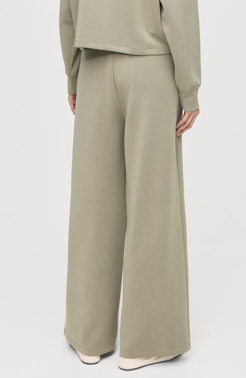 Mango Drawstring Jogger Trousers Khaki In Gray