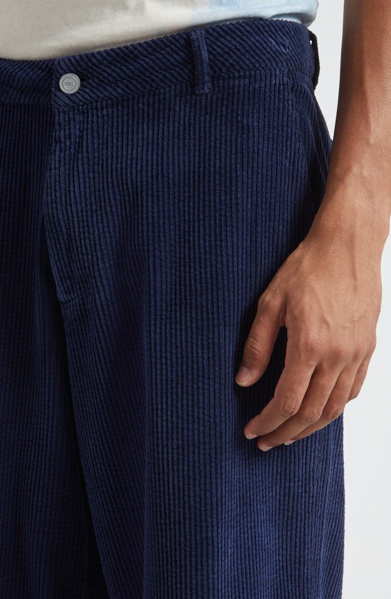 ERL Gender Inclusive Stretch Corduory Pants, Alternate, color, Navy