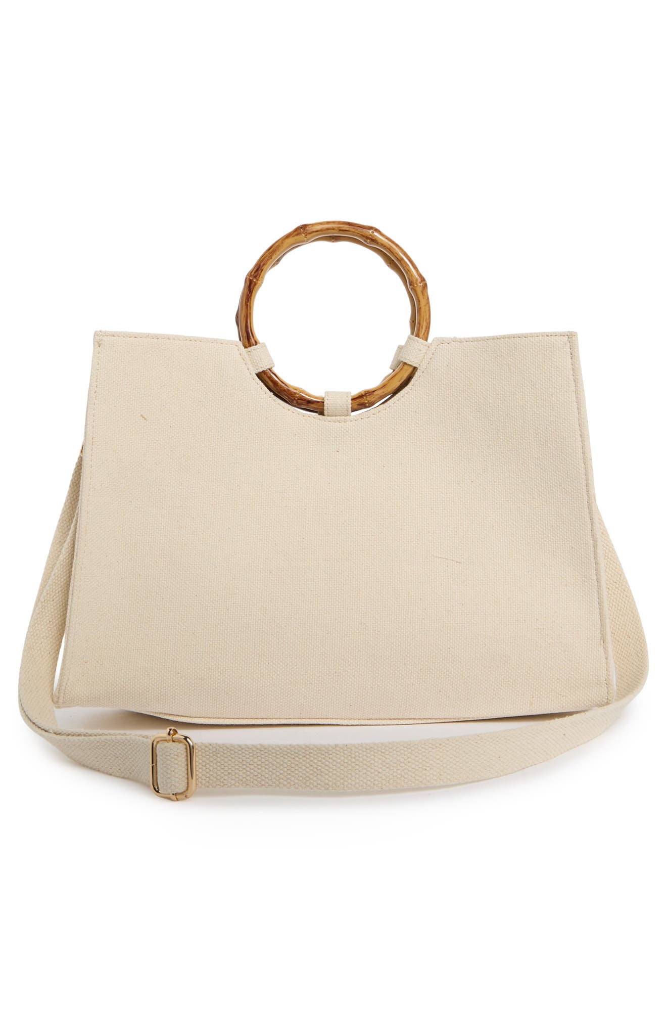 Collection XIIX Beaded Veggie Bamboo Handle Tote Bag, Alternate, color, Natural