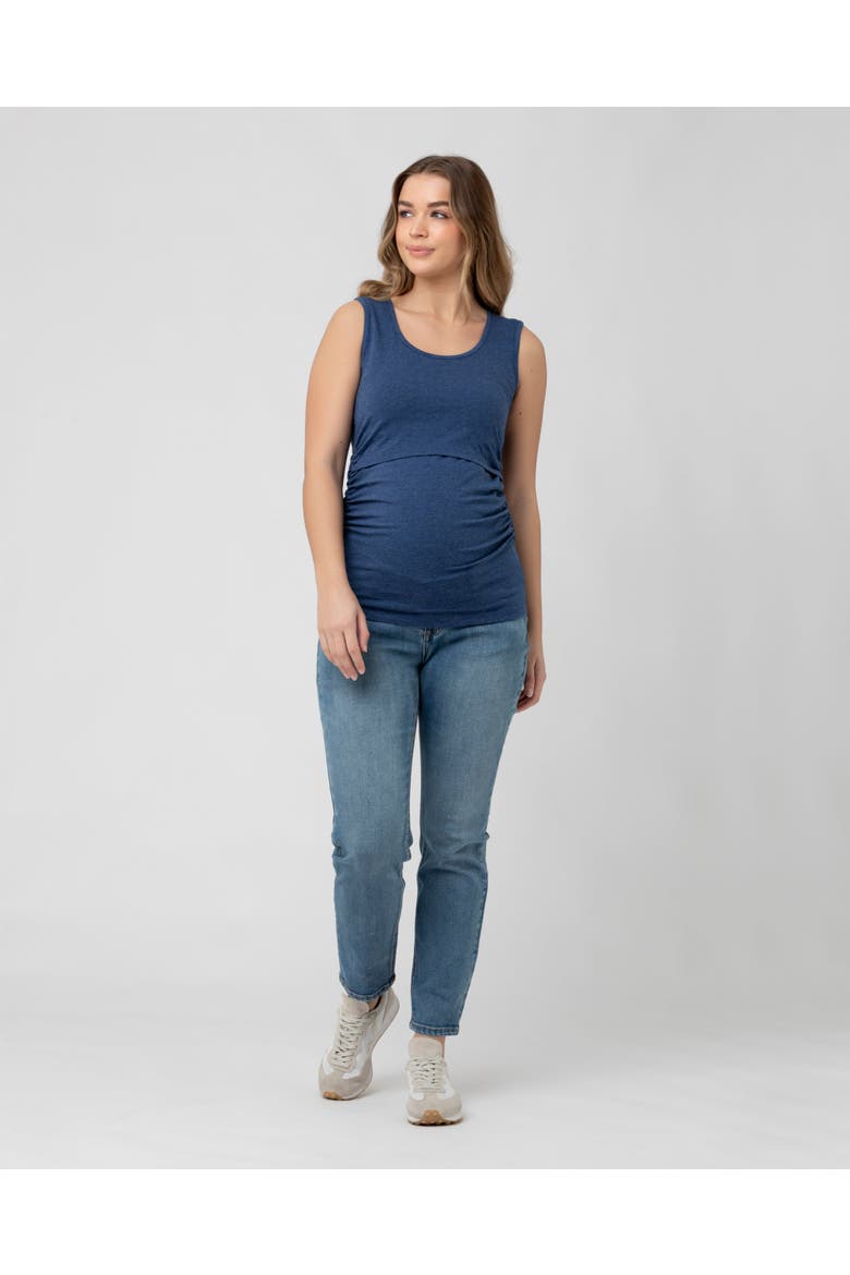 Organic Nursing Tank, Alternate, color, Denim Marle