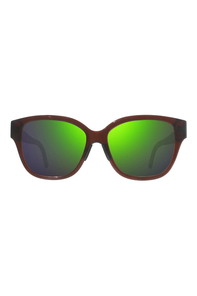 Perry 55mm Polarized Cat Eye Sunglasses, Main, color, BROWN