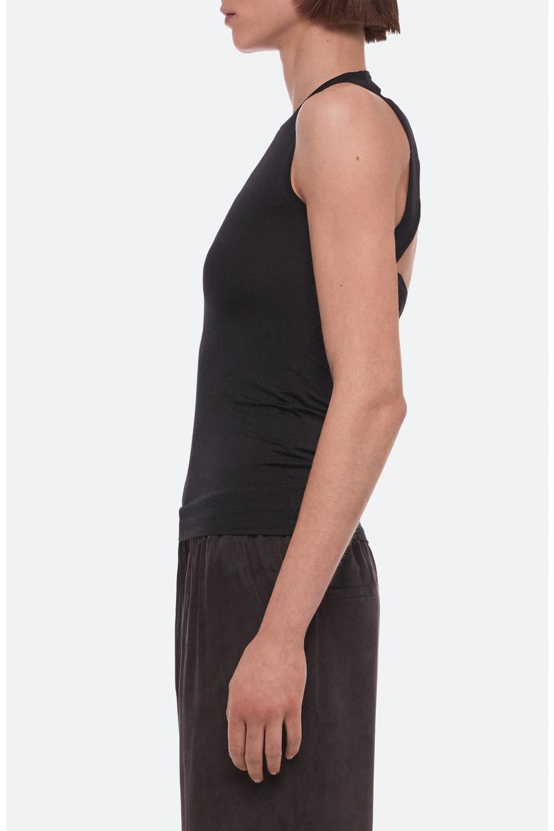Asymmetrical Cutout Tank, Alternate, color, BLACK