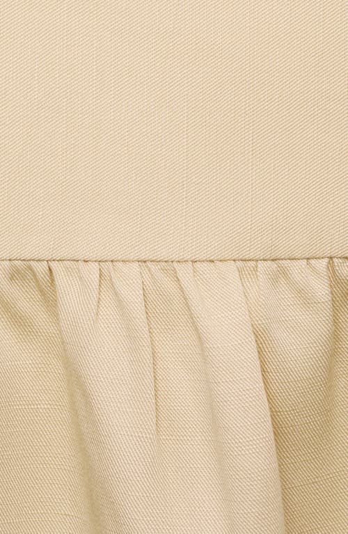 Mango Fiona Fray Hem Skirt In Yellow