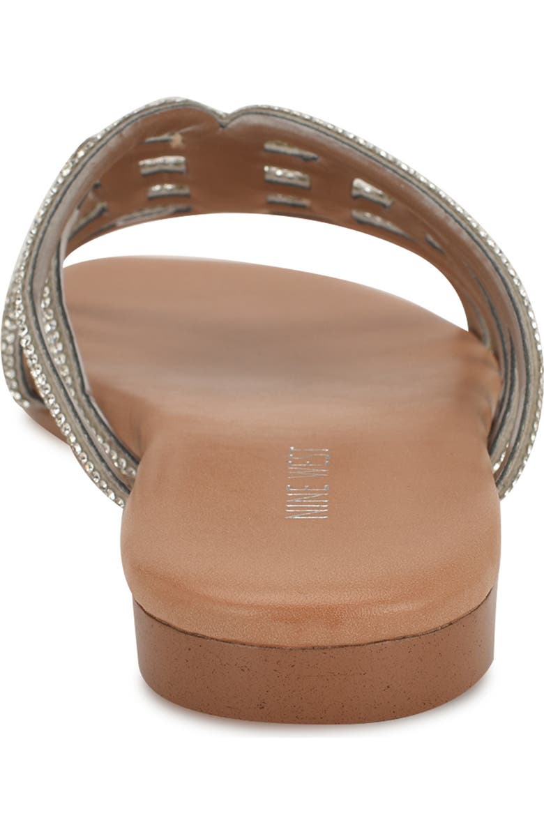 Nine West Timy Slide Sandal, Alternate, color, Silver