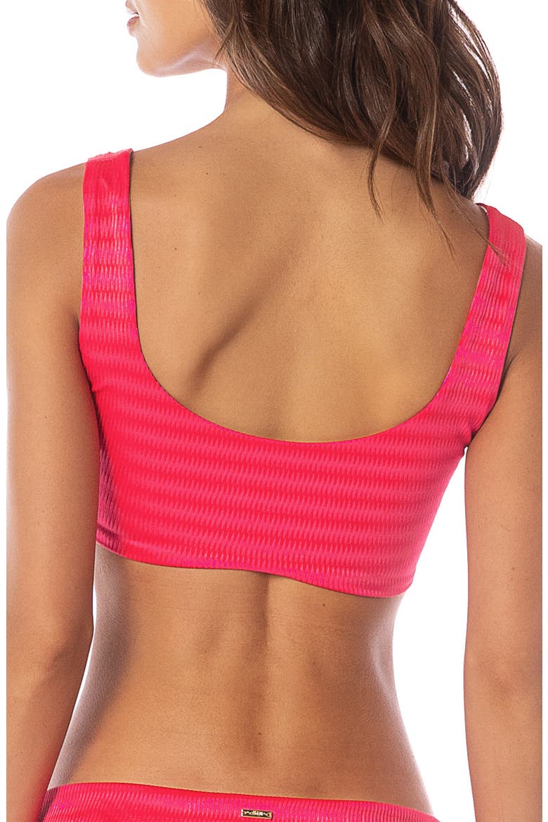 Flowerbed Dazzle Reversible Bikini Top, Alternate, color, RED