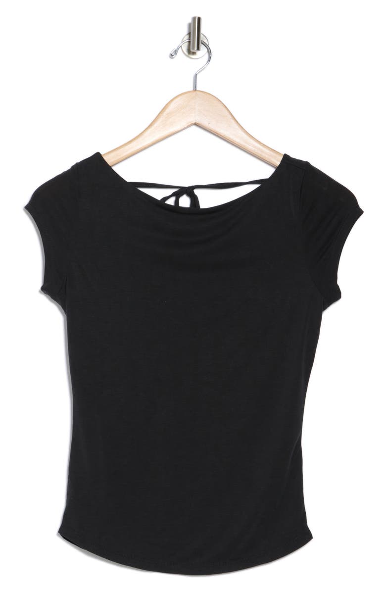 Free People Katie Tie Back Cowl Neck Knit Top, Alternate, color,