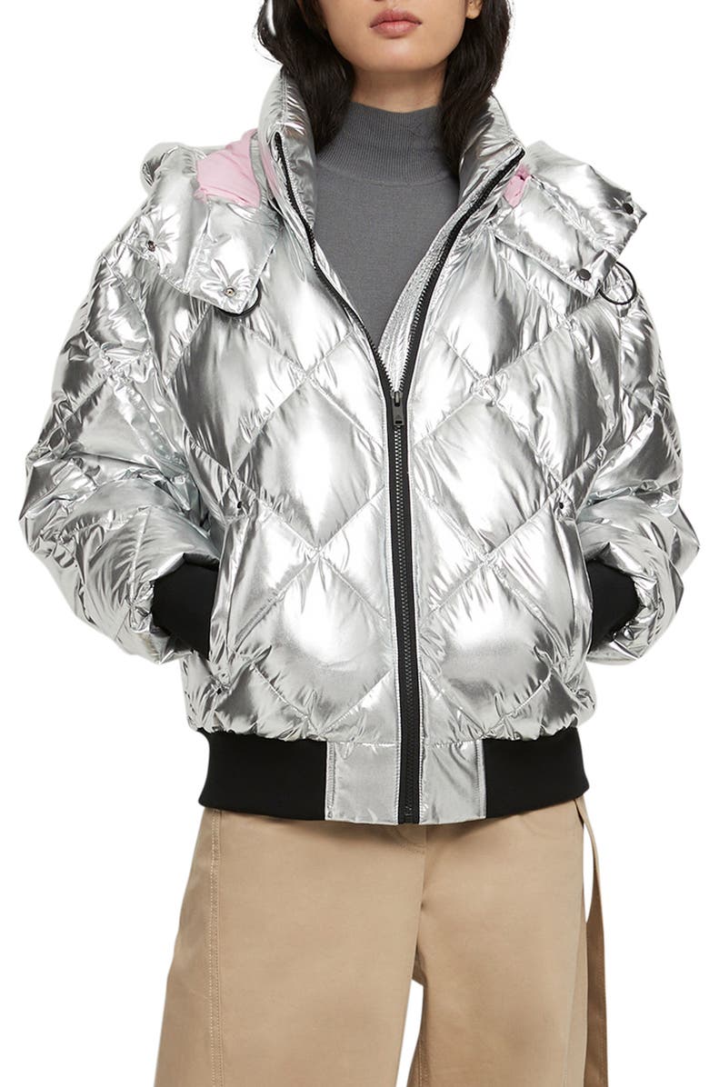 Moose Knuckles Bankhead Metallic Water Repellent 800 Fill Power Down Puffer Jacket, Main, color, 