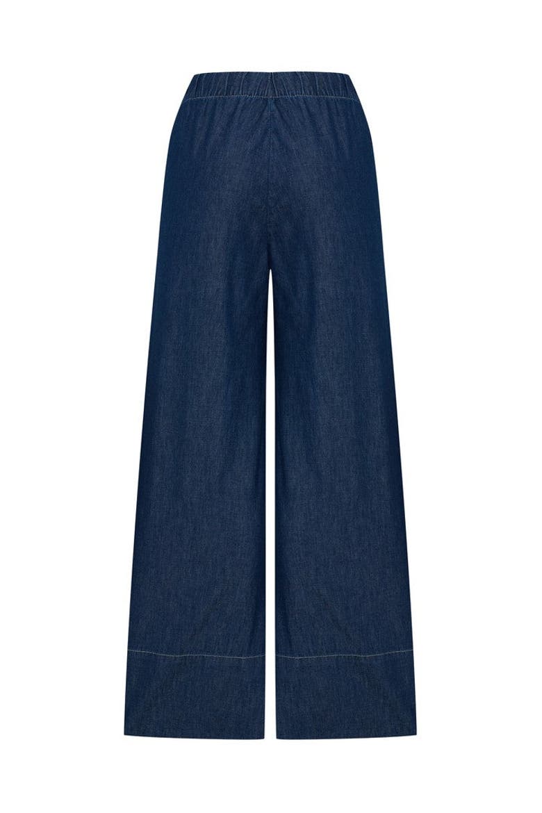 Esmeralda Drawstring Palazzo Pants, Alternate, color, INDIGO