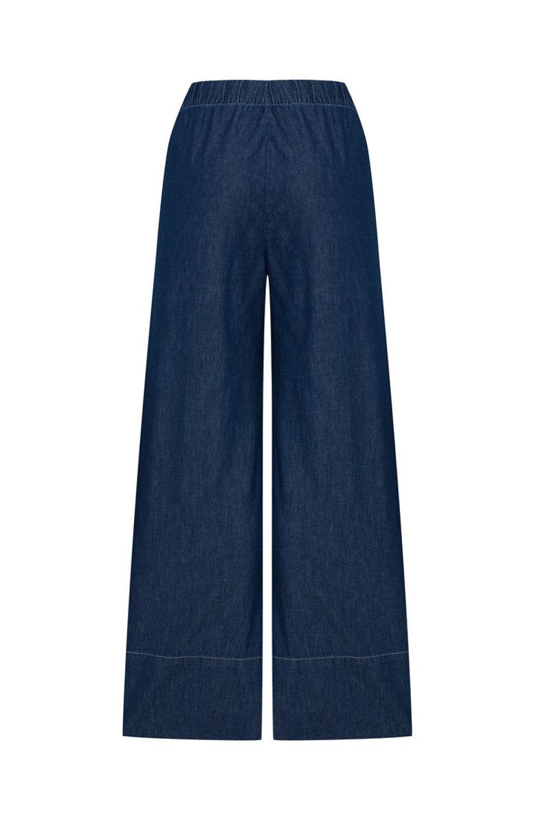 Exquise Esmeralda Drawstring Palazzo Pants, Alternate, color, Indigo