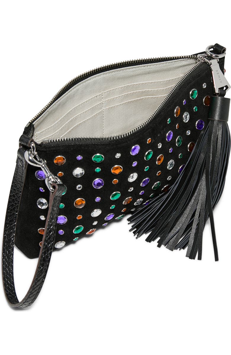 AIMEE Onyx Hour Novelty Zip Clutch, Alternate, color, Multi Jewels