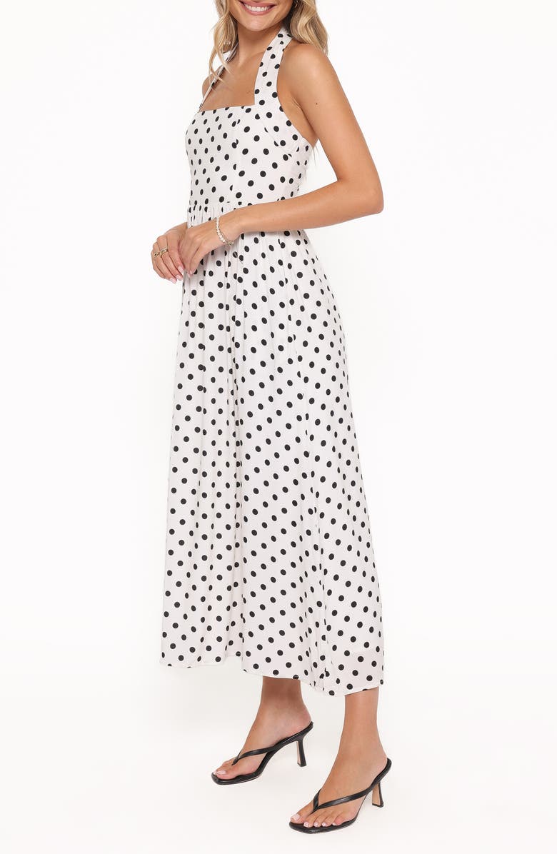 Petal & Pup Gemini Polka Dot Halter Dress, Alternate, color, White Polka Dot