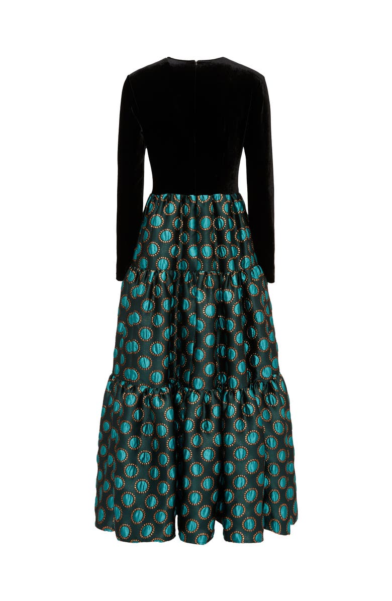 La DoubleJ Big Dress, Alternate, color, Jacquard Winter Sun Emerald