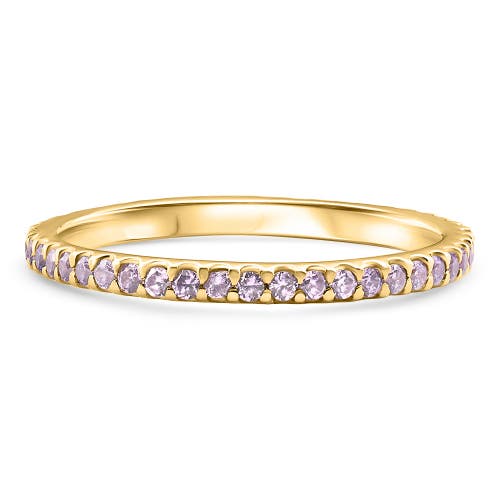 Bliss Diamond 3/4ct Genuine Amethyst Eternity Ring Stackable Band 14k Gold