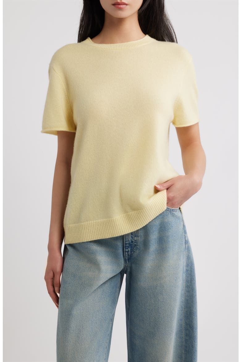 Cashmere Knit Tee, Main, color, MOONLIGHT