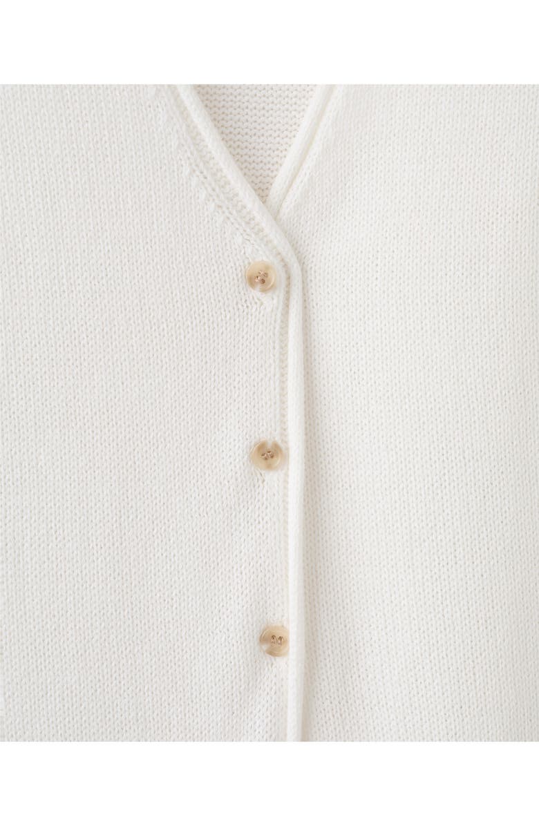 MANGO TEEN <p>Sleeveless Cotton Blend Longline Cardigan</p>, Alternate, color, Ecru