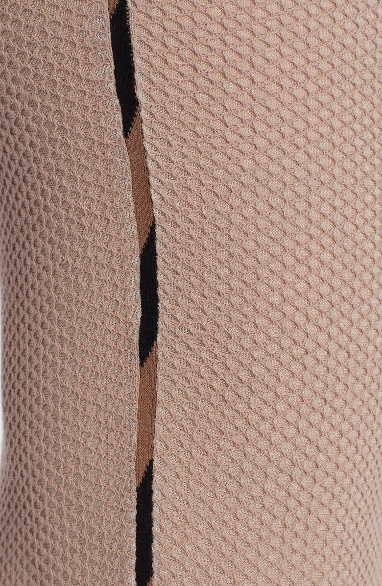 Fendi FF Logo Micro Mesh Sweater Skirt, Alternate, color, 