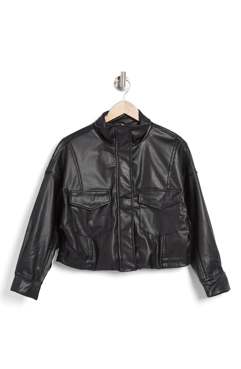 Vigoss Faux Leather Moto Jacket, Alternate, color,