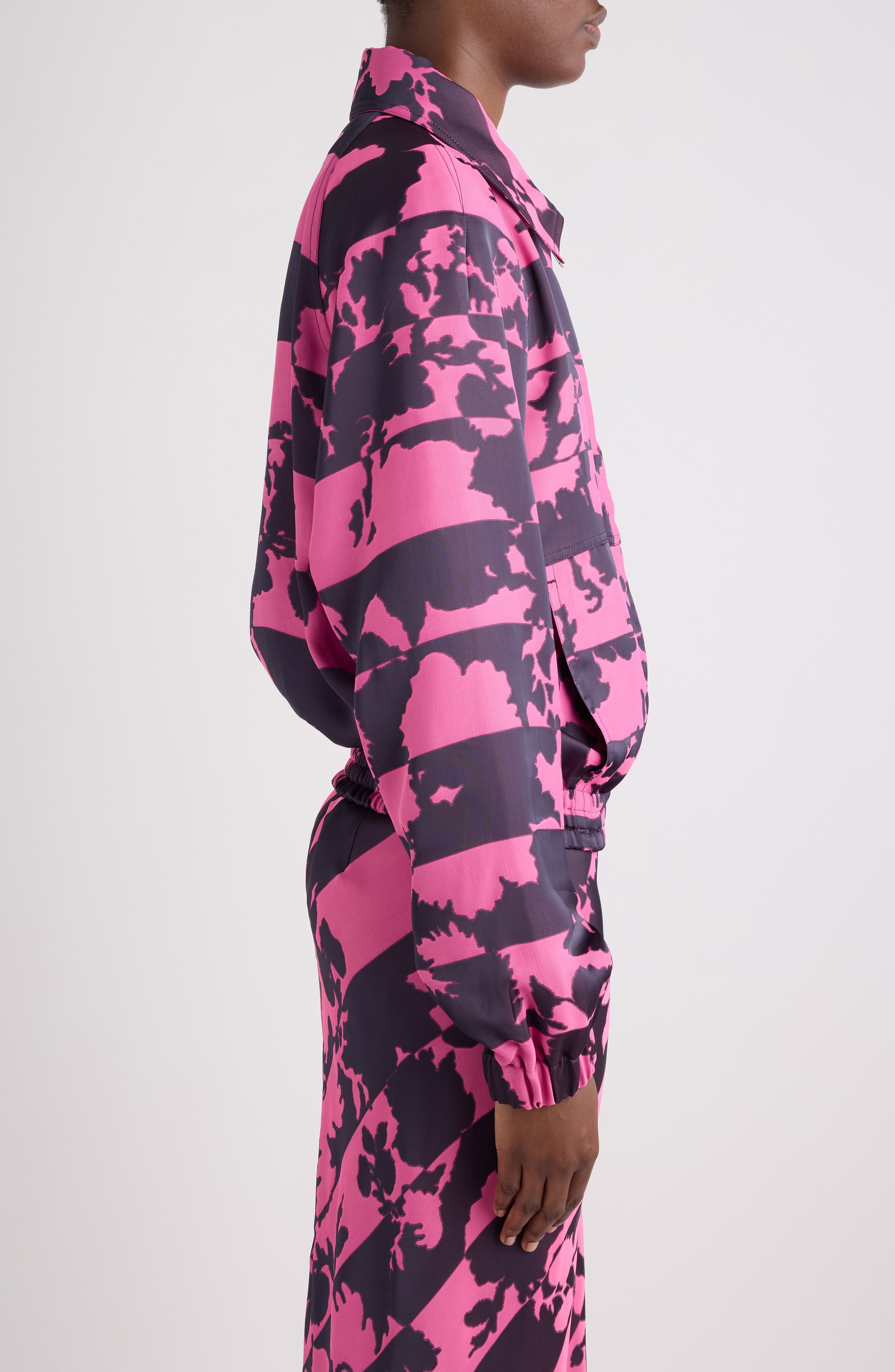 Dries Van Noten Vinnia Reversible Floral Jacquard Blouson Jacket