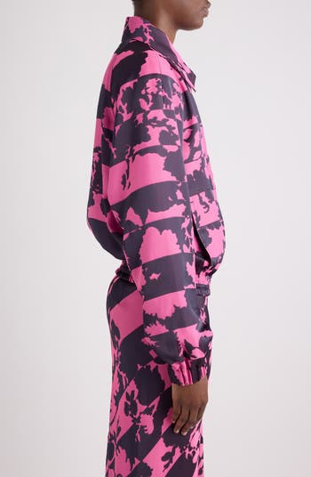 Dries Van Noten Vinnia Reversible Floral Jacquard Blouson Jacket