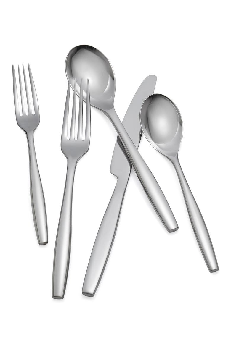 'Aidan' 5-Piece Table Setting, Main, color, SILVER