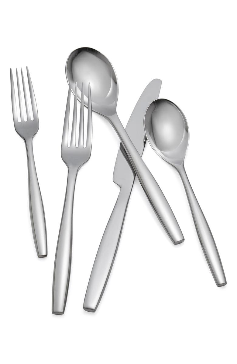 Nambé 'Aidan' 5-Piece Table Setting, Main, color, Silver
