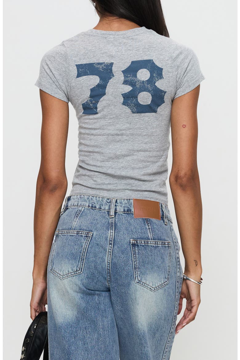 Malibu Moto Club Crop Graphic T-Shirt, Alternate, color, GREY