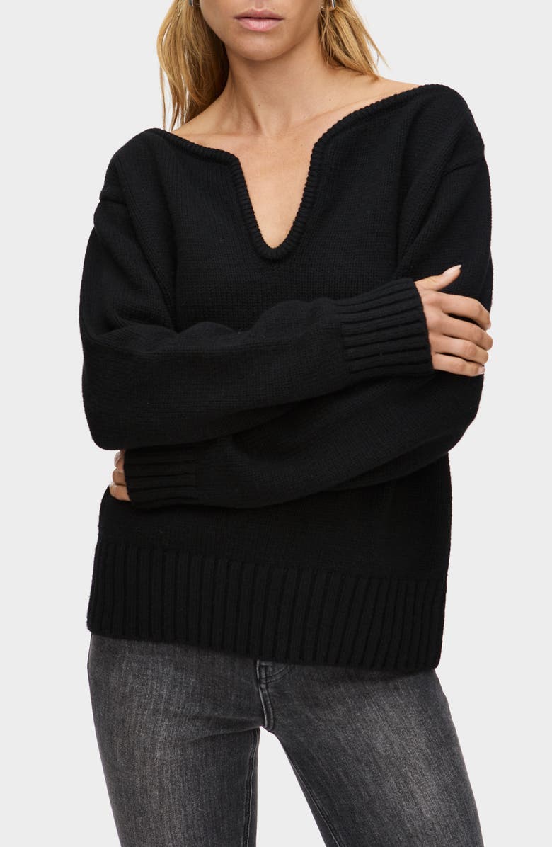 ALIGNE Dominique Wide Neck Sweater, Main, color, Black