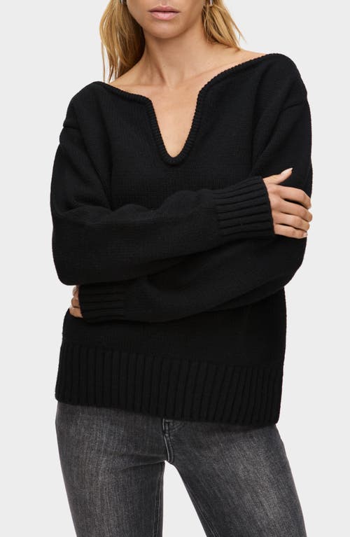 Aligne Dominique Wide Neck Sweater In Black