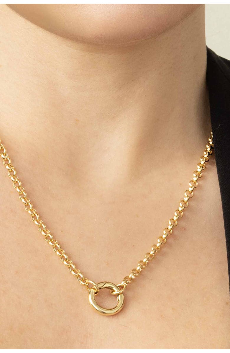 Oradina 14K Yellow Gold Connect Me Round Clasp, Alternate, color, Yellow Gold