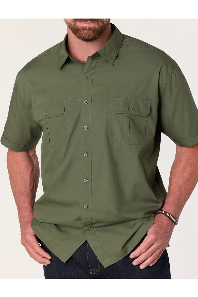 Big & Tall Co-pilot Sport Shirt, Main, color, THYME