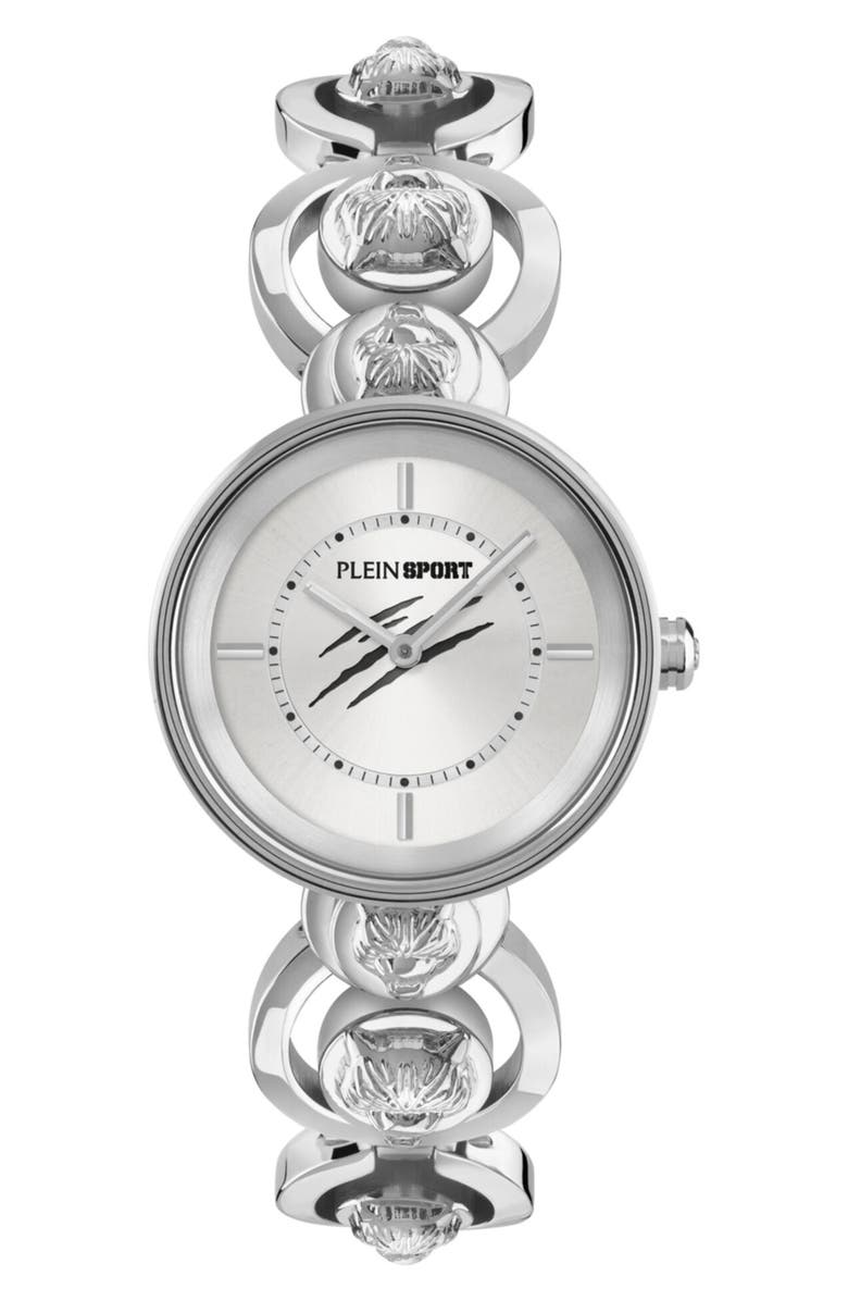 PLEIN SPORT Supernova Charm Bracelet Watch, 34mm, Main, color, Stainless Steel