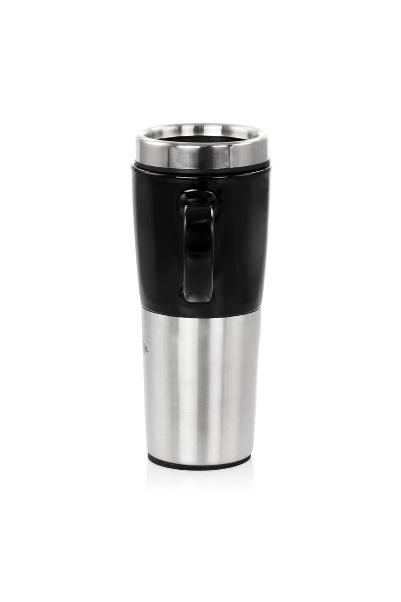 16oz Stainless Steel and Stoneware Travel Mug, Alternate, color, Black