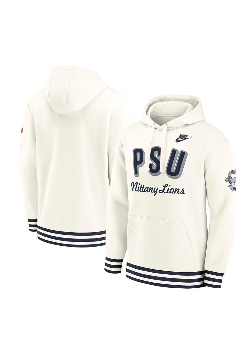 Men's Nike Cream Penn State Nittany Lions Legacy Retro Pullover Hoodie, Main, color, Cream