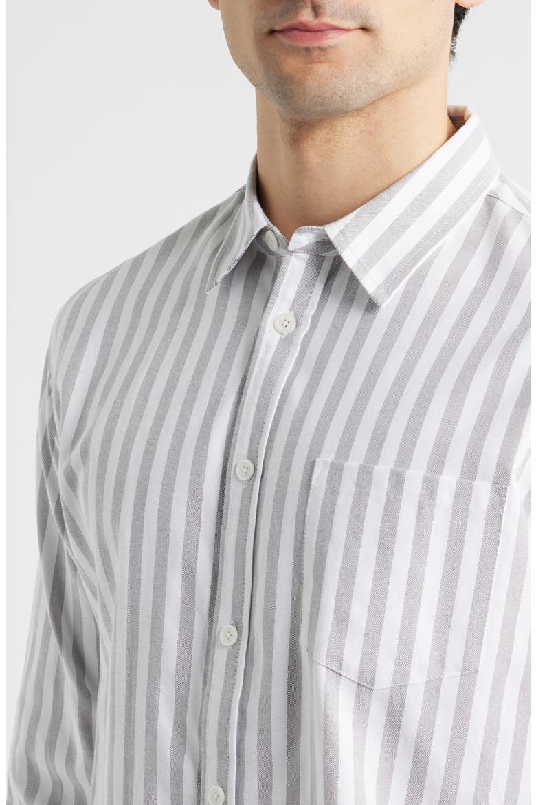 Directors Oxford Button-Up Shirt, Alternate, color, GREY STRIPE