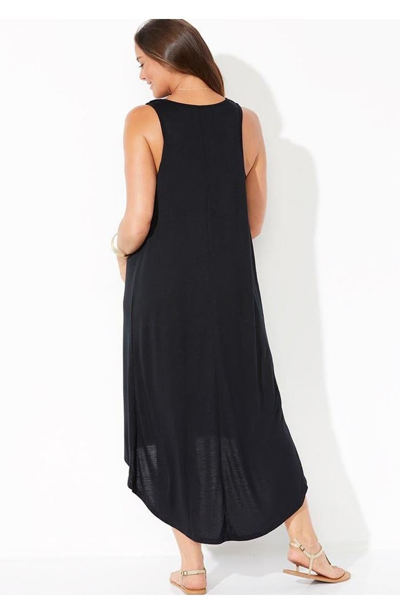 Swimsuits for All Margarita High Low Cover Up Dress, Alternate, color, Black