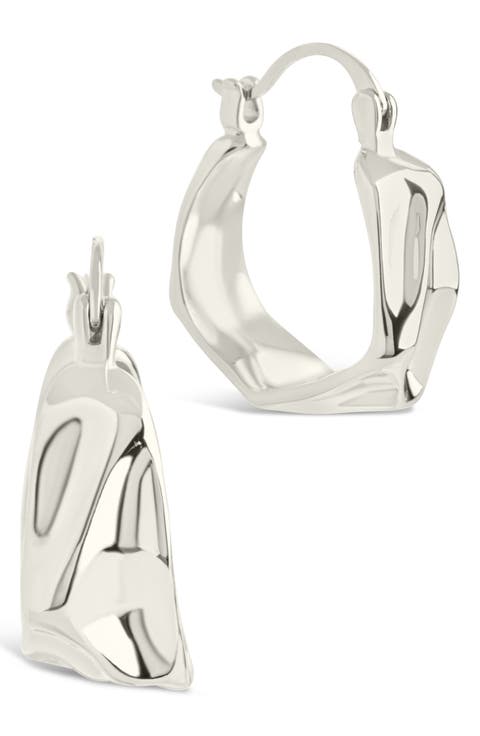 Hampton Molten Micro Hoop Earrings