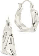 Sterling Forever Hampton Molten Micro Hoop Earrings