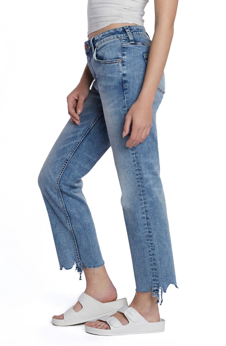 HINT OF BLU Chew Hem Crop Boyfriend Jeans, Alternate, color,