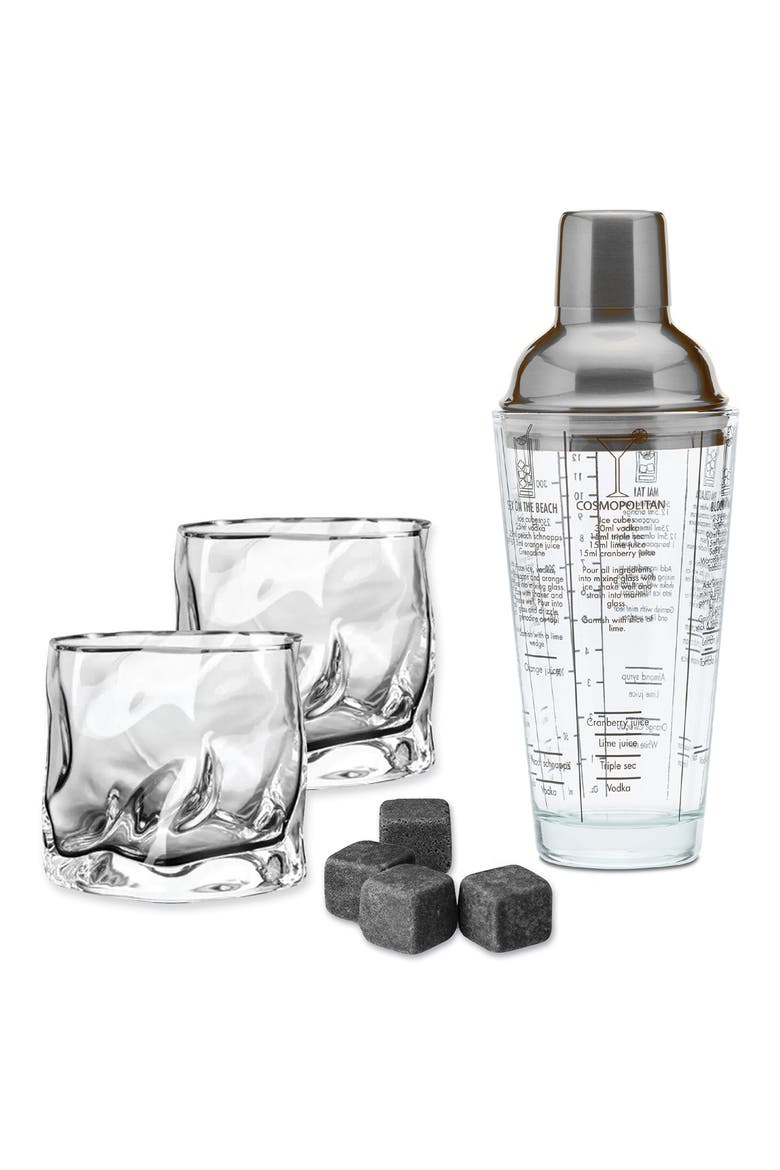 7-Piece Cocktail Set, Main, color, CHARCOAL
