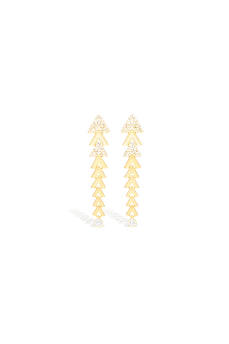 Spark Chevron Link Chandelier Earring, Main, color, Diamond-Gold