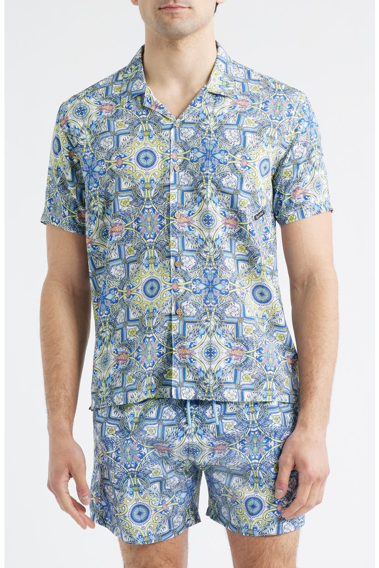 Print Camp Shirt, Main, color, BLUE MULTI